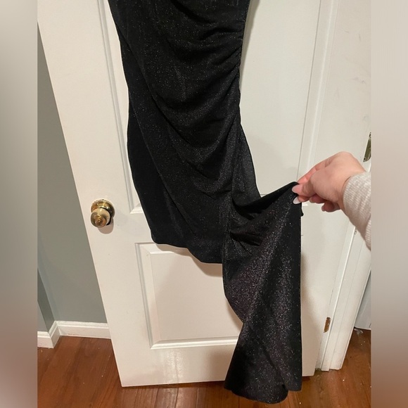 New! Chiara Boni La Petite Robe Black Glitter Rabon Sugar Mini Dress🖤size 4 NWT! - Picture 14 of 15